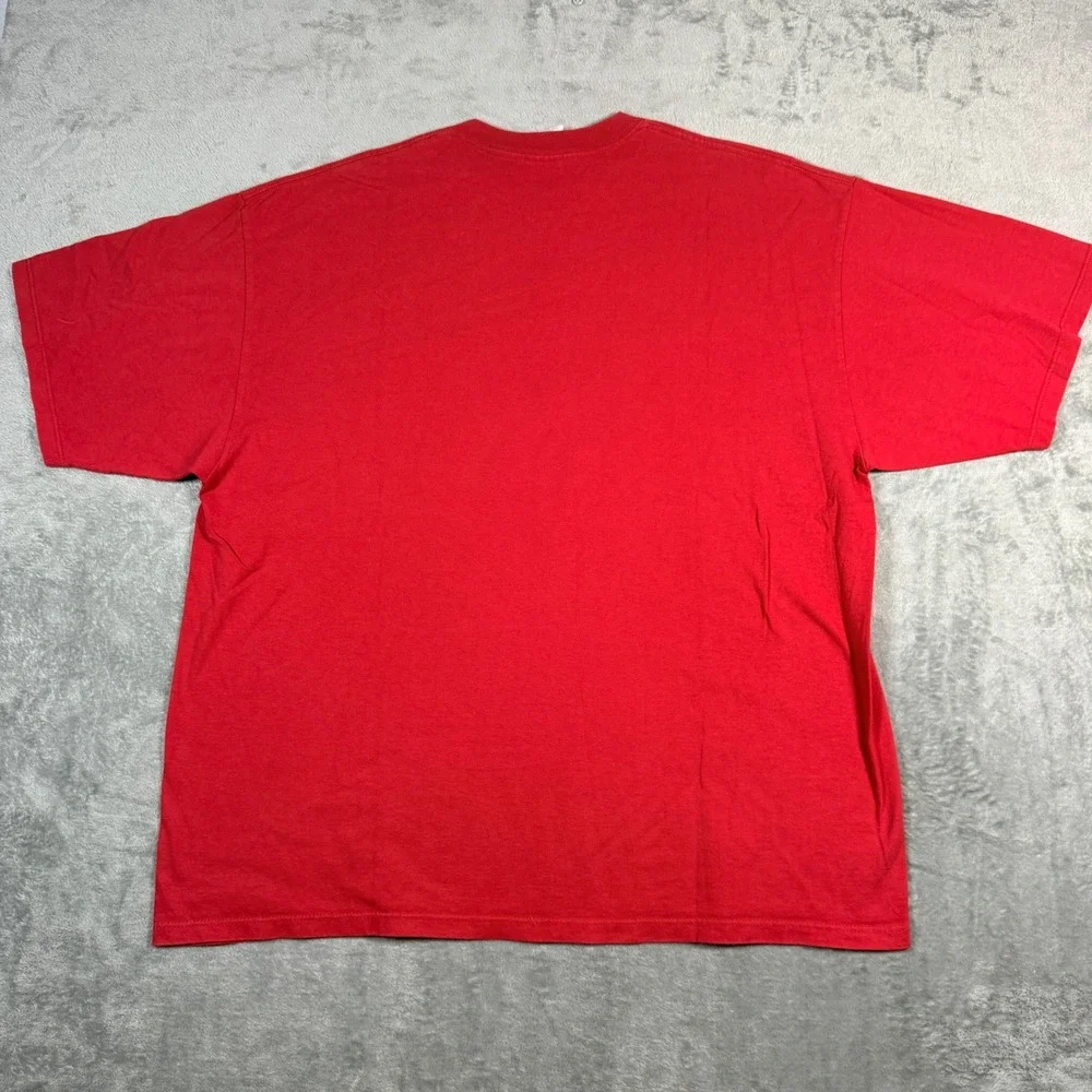 Vintage Guess Mens XXL T-Shirt Red Jeans Logo Short Sleeve Cotton USA - Picture 5 of 8
